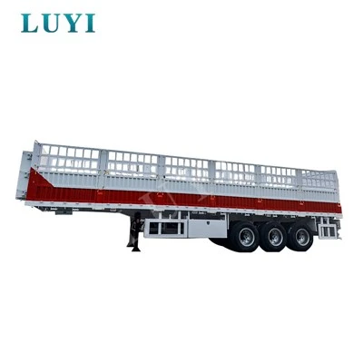 3 Axle Fence Semi Trailer For Bulk Cargo 60 Tons